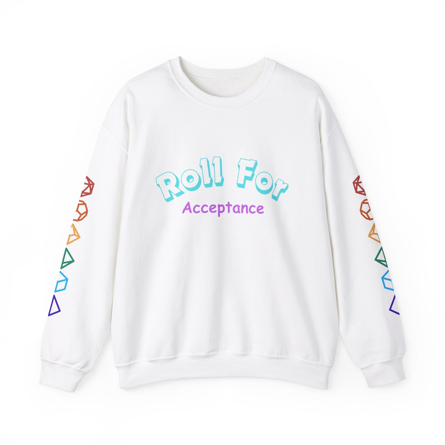 Roll For Acceptance Gay Pride Dragon Crewneck Sweatshirt