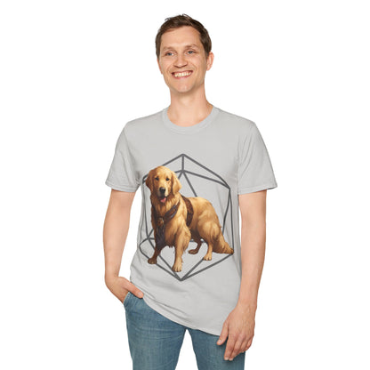 Golden Retriever Fantasy D20 Short Sleeve Shirt