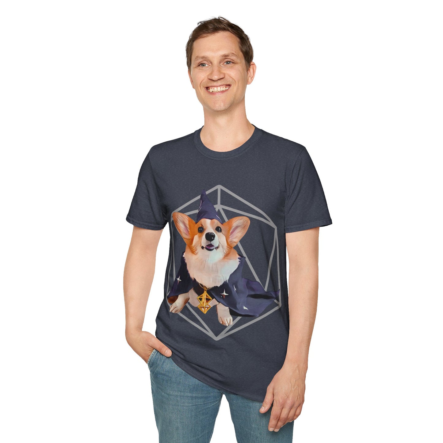 Corgi Sorcerer Fantasy Short Sleeve Shirt