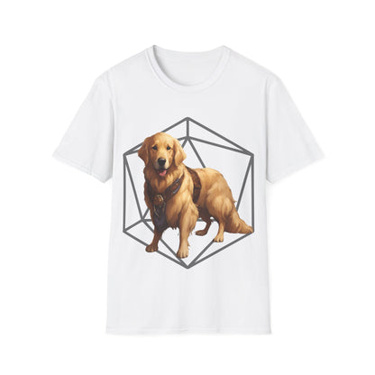 Golden Retriever Fantasy D20 Short Sleeve Shirt