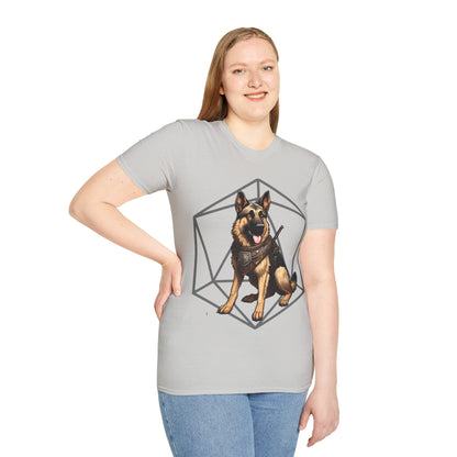 German Shepherd Fantasy D20 Short Sleeve Shirt