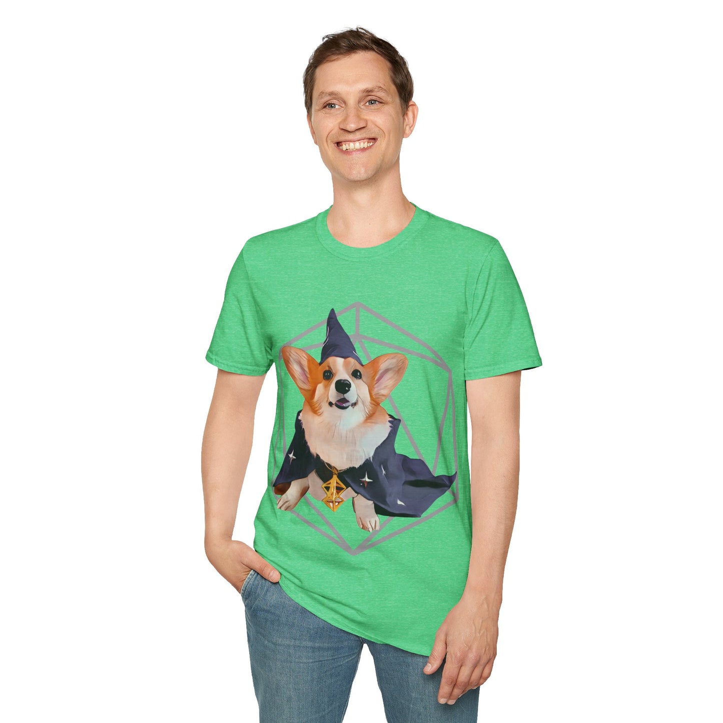 Corgi Sorcerer Fantasy Short Sleeve Shirt