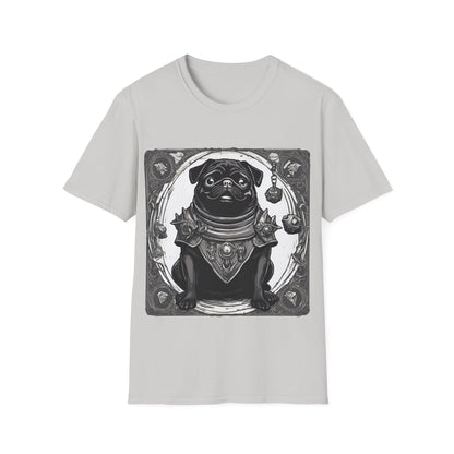 Black and White Pug RPG Short Sleeve Shirt