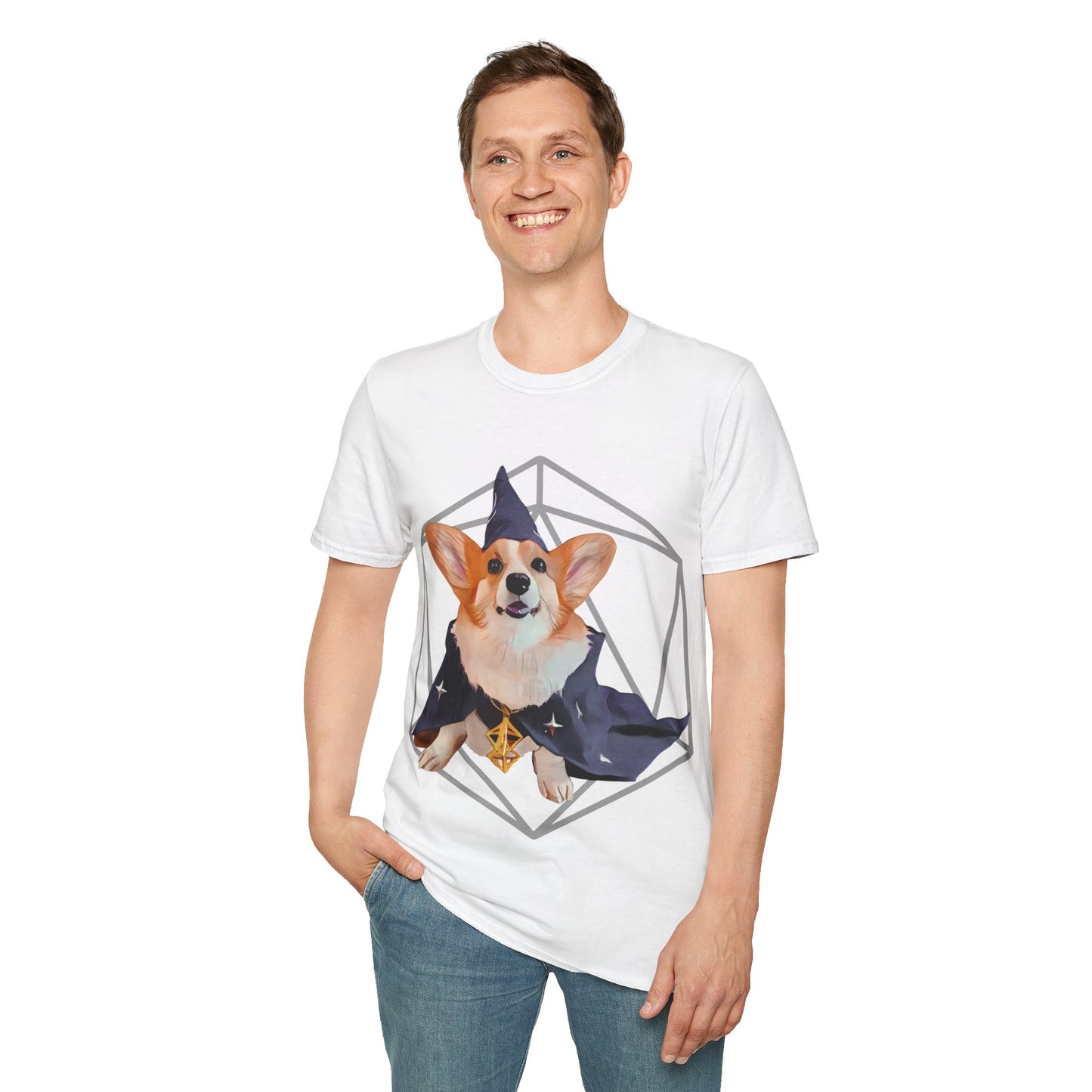 Corgi Sorcerer Fantasy Short Sleeve Shirt