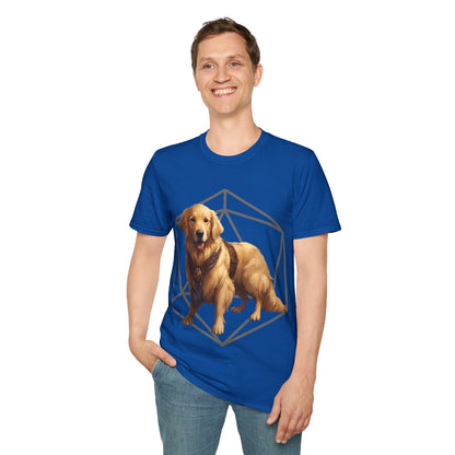 Golden Retriever Fantasy D20 Short Sleeve Shirt