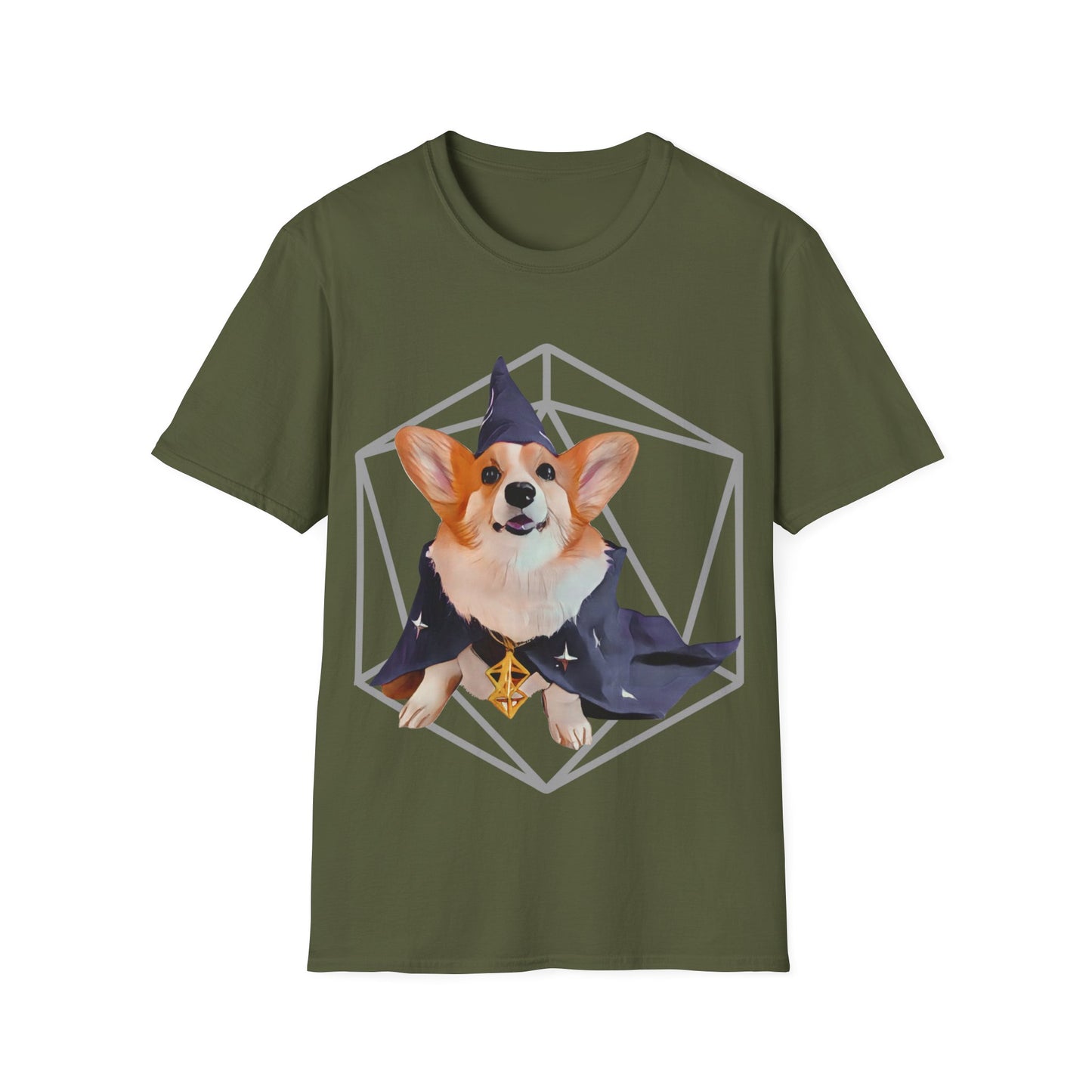 Corgi Sorcerer Fantasy Short Sleeve Shirt