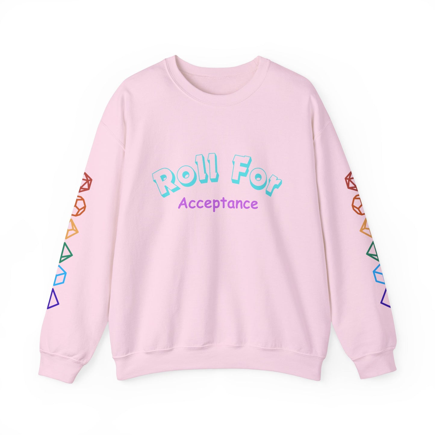 Roll For Acceptance Gay Pride Dragon Crewneck Sweatshirt