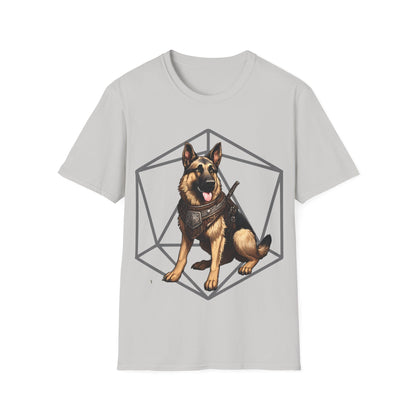 German Shepherd Fantasy D20 Short Sleeve Shirt