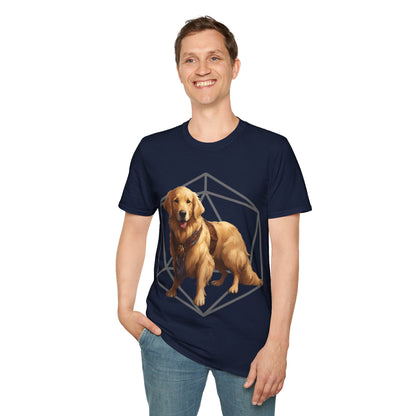 Golden Retriever Fantasy D20 Short Sleeve Shirt