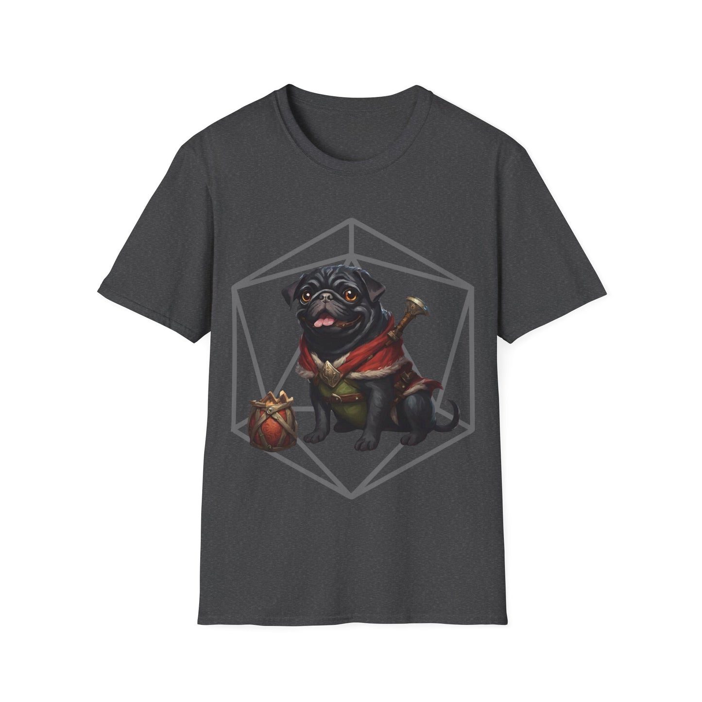 Black Pug RPG D20 Short Sleeve Shirt