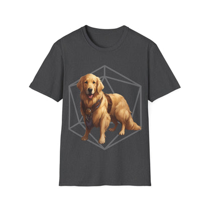 Golden Retriever Fantasy D20 Short Sleeve Shirt