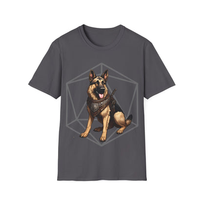 German Shepherd Fantasy D20 Short Sleeve Shirt