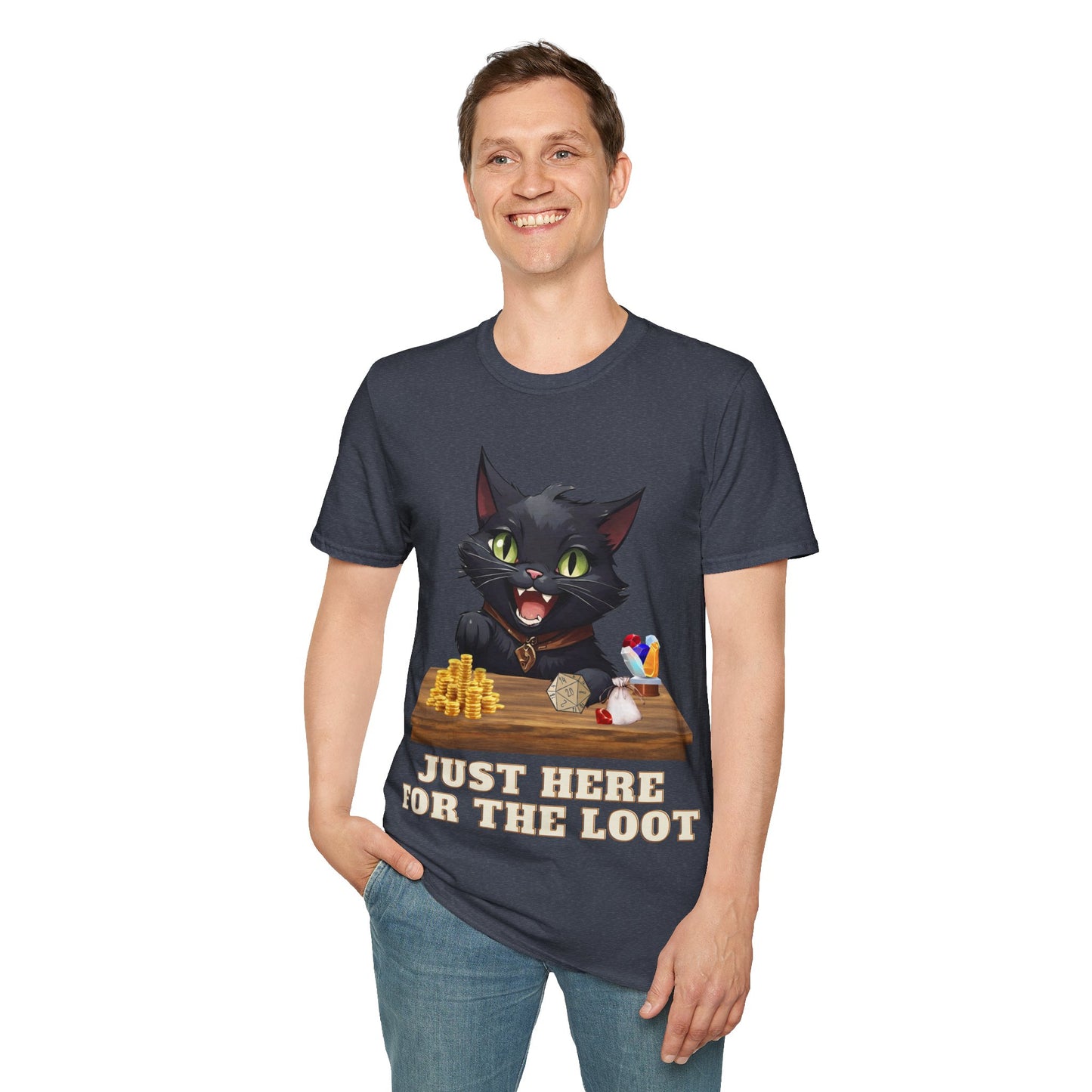 Just Here For The Loot Cat Shirt