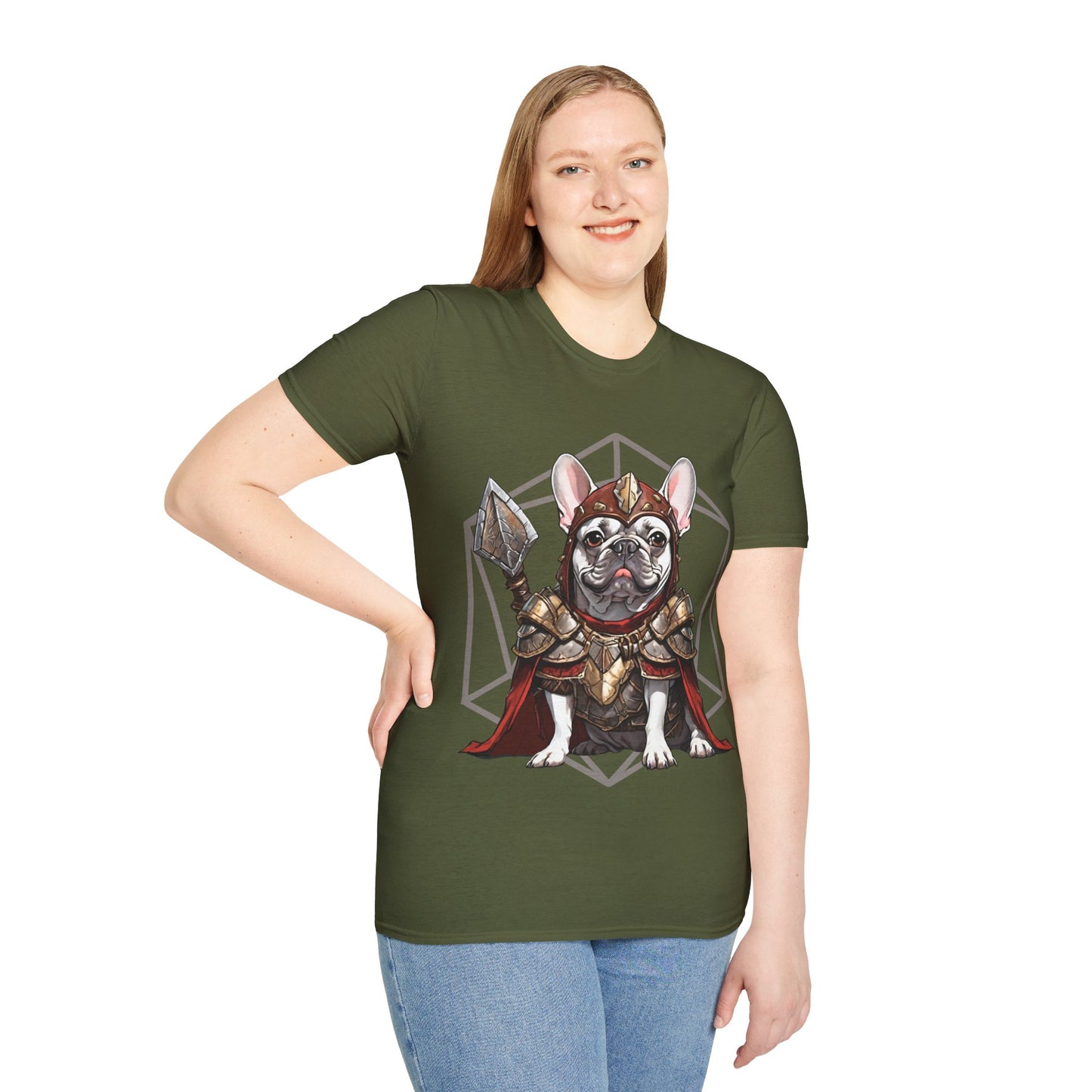 French Bulldog Fantasy D20 Short Sleeve Shirt