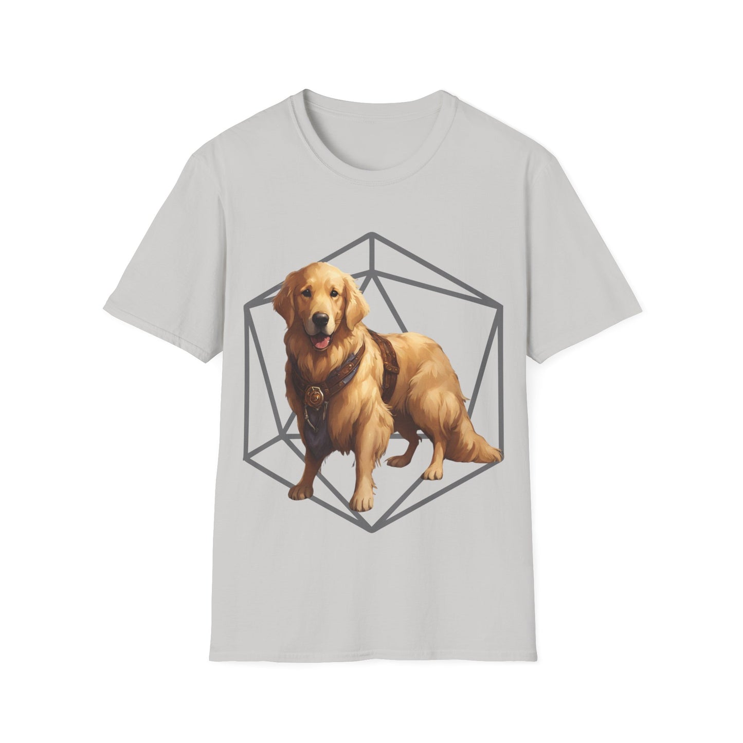 Golden Retriever Fantasy D20 Short Sleeve Shirt