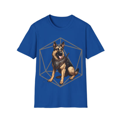 German Shepherd Fantasy D20 Short Sleeve Shirt