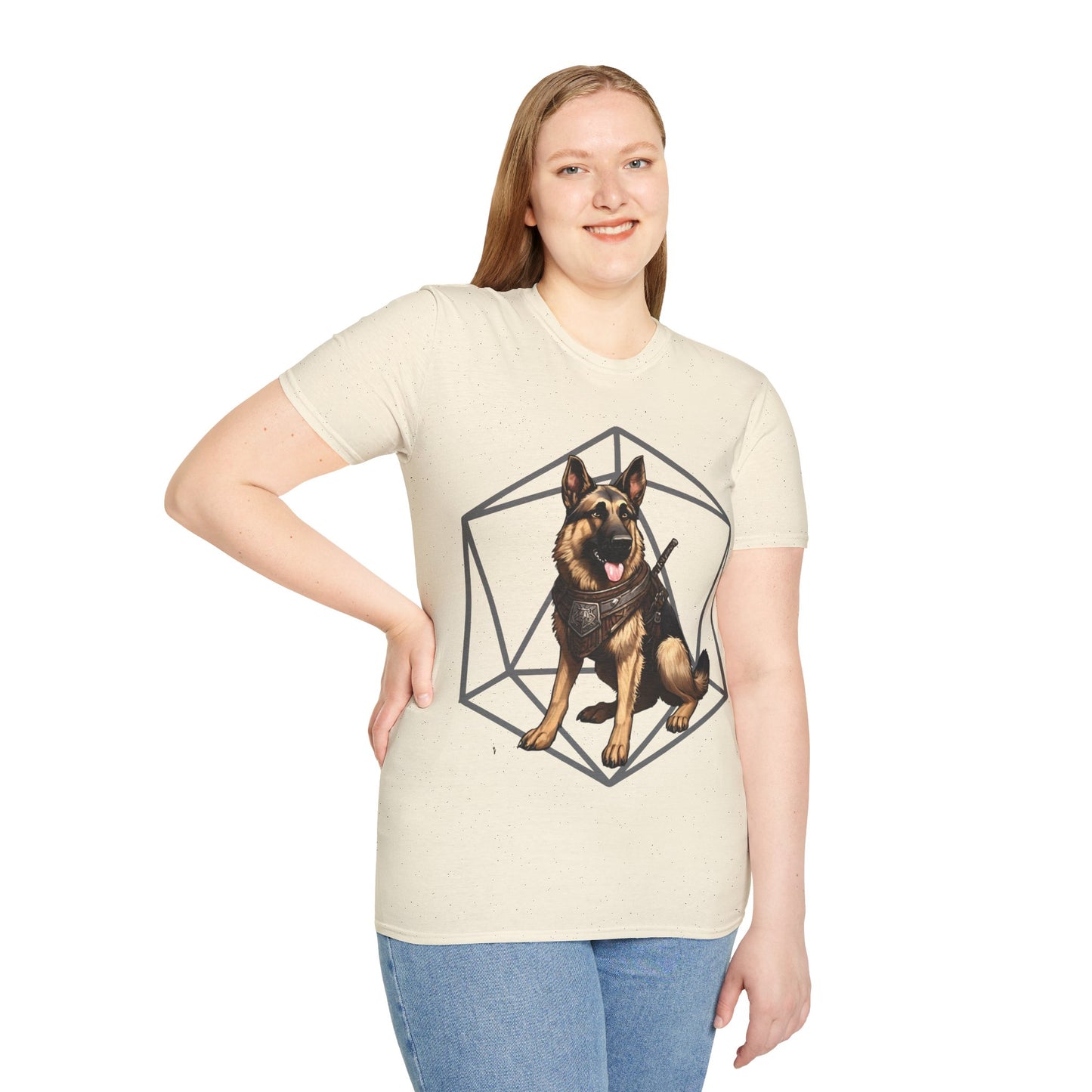 German Shepherd Fantasy D20 Short Sleeve Shirt