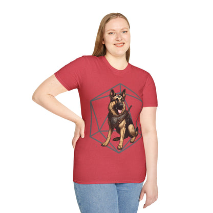 German Shepherd Fantasy D20 Short Sleeve Shirt