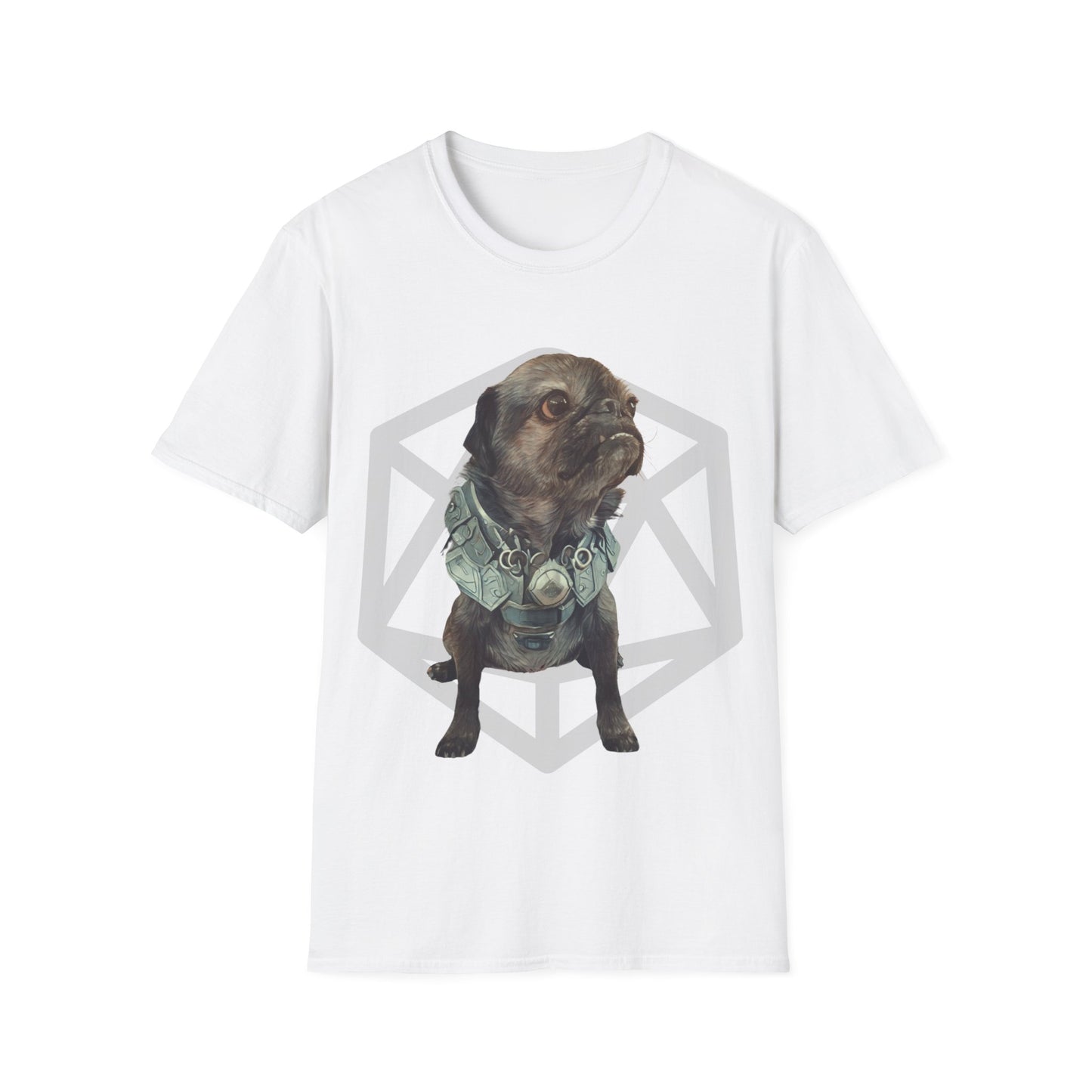 Salt and Pepper Pug Meeko Fantasy Short Sleeve Shirt