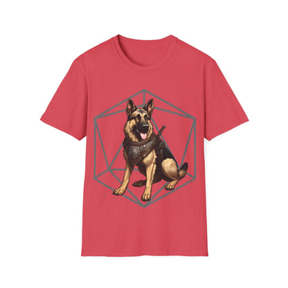 German Shepherd Fantasy D20 Short Sleeve Shirt