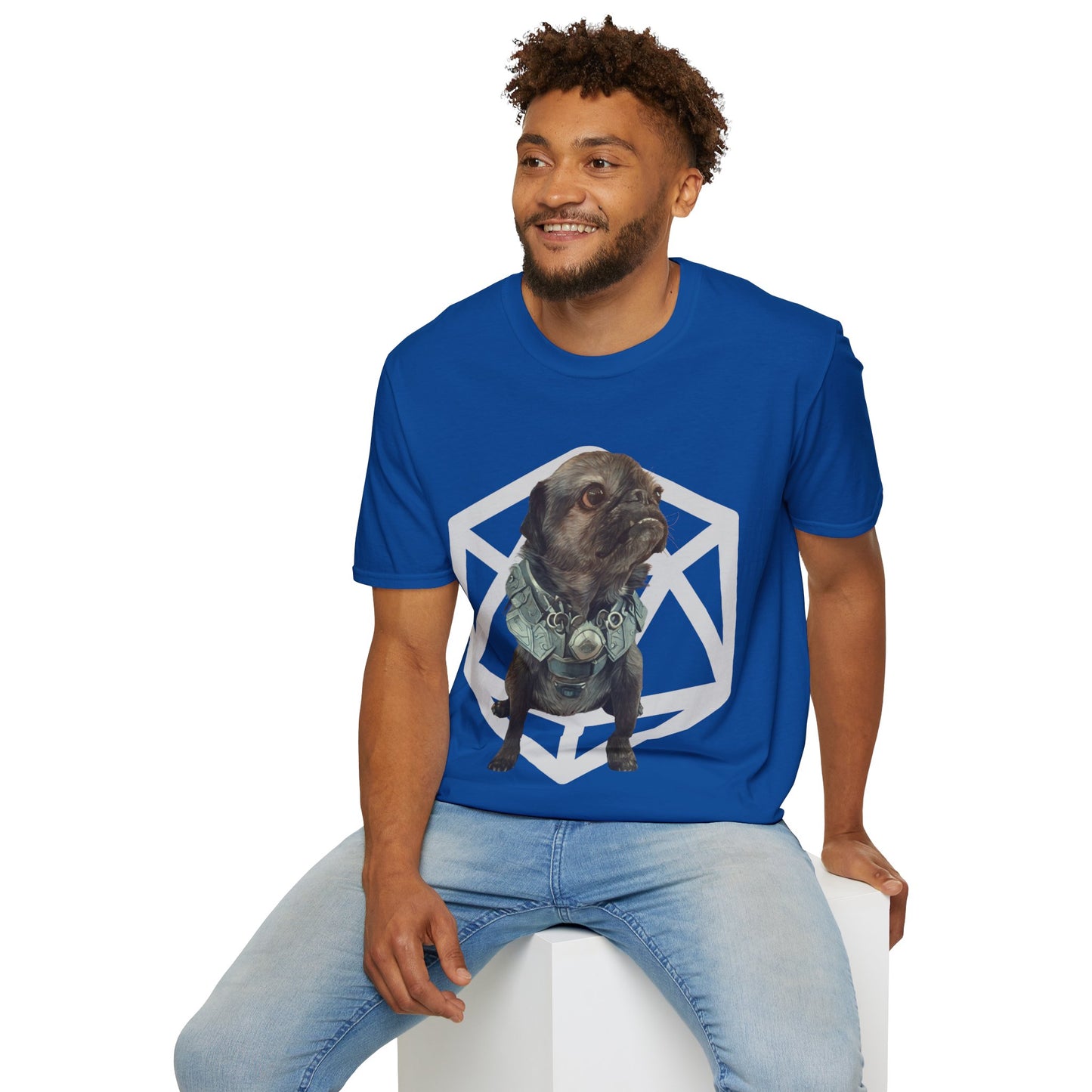 Salt and Pepper Pug Meeko Fantasy Short Sleeve Shirt