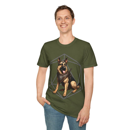 German Shepherd Fantasy D20 Short Sleeve Shirt