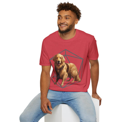 Golden Retriever Fantasy D20 Short Sleeve Shirt