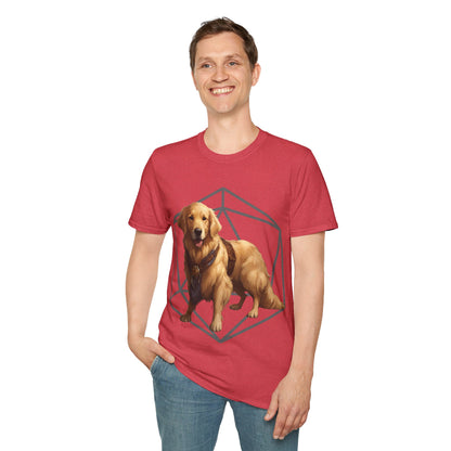 Golden Retriever Fantasy D20 Short Sleeve Shirt