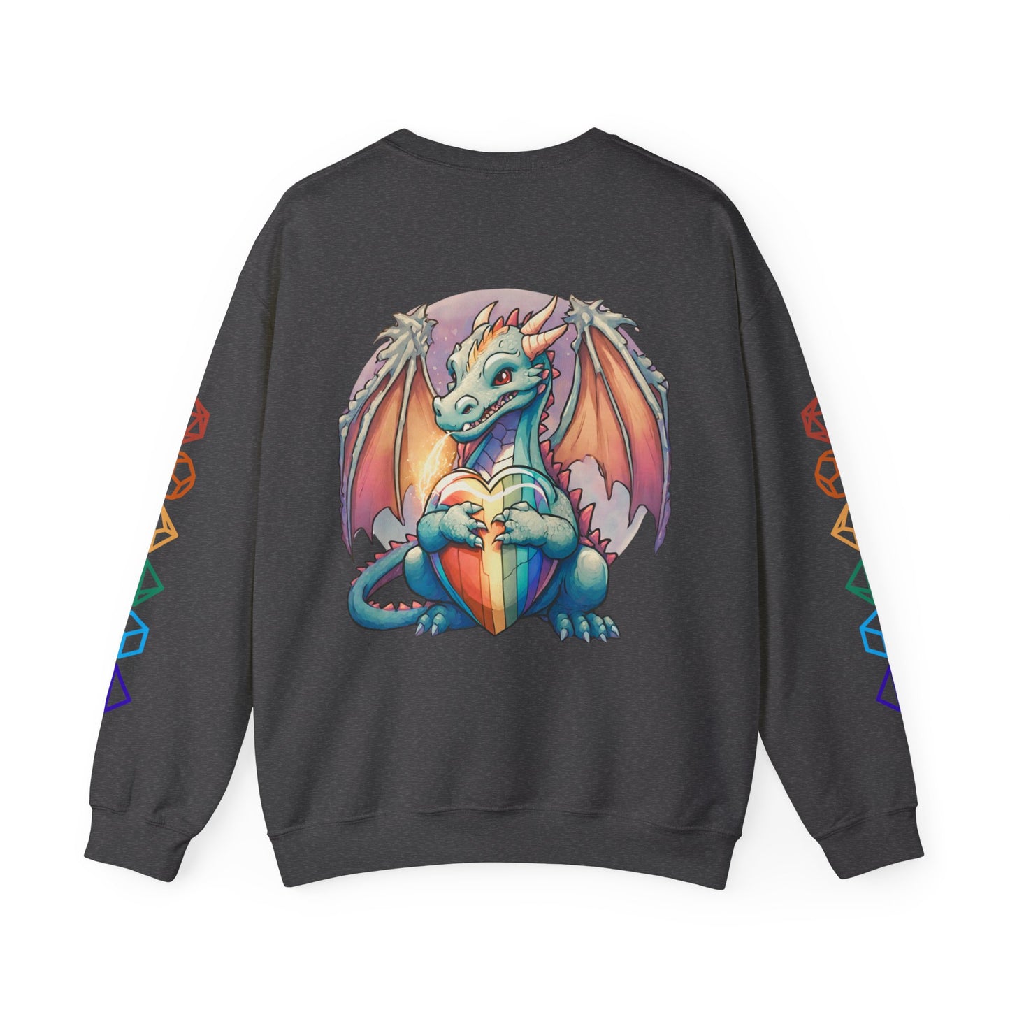 Roll For Acceptance Gay Pride Dragon Crewneck Sweatshirt