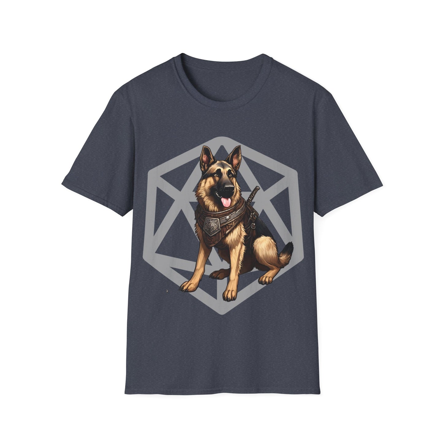 German Shepherd Fantasy D20 Short Sleeve Shirt