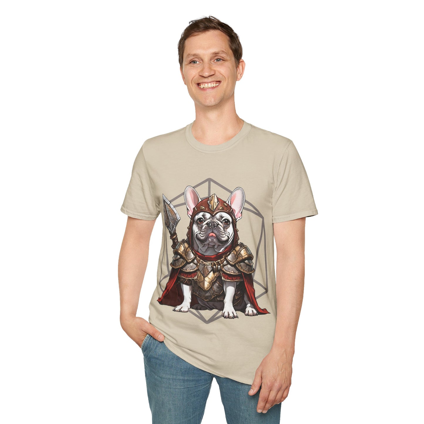 French Bulldog Fantasy D20 Short Sleeve Shirt