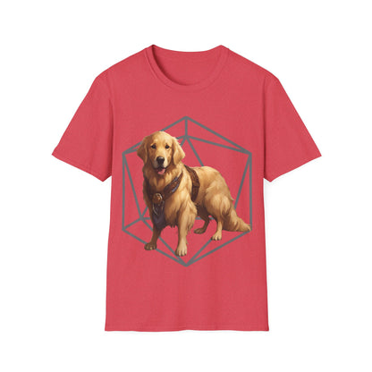 Golden Retriever Fantasy D20 Short Sleeve Shirt