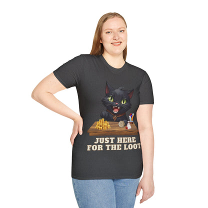 Just Here For The Loot Cat Shirt