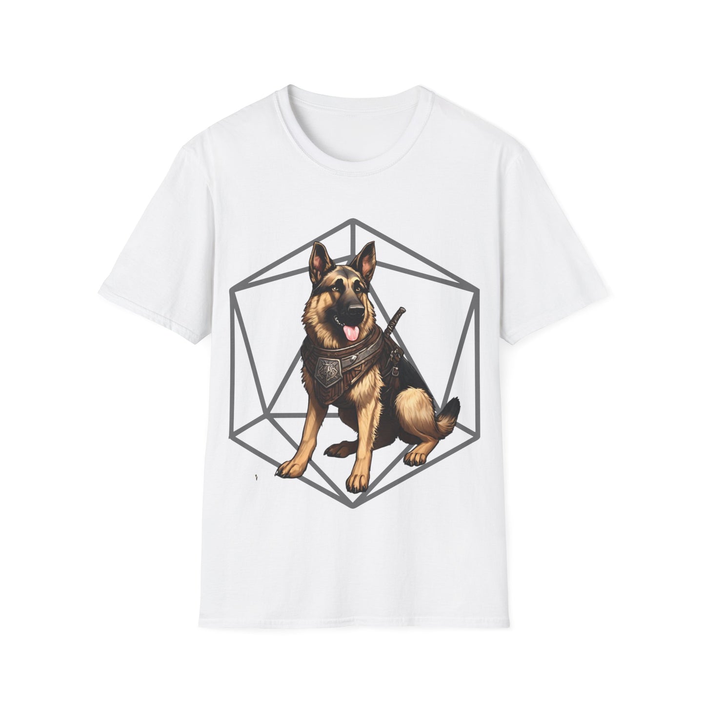 German Shepherd Fantasy D20 Short Sleeve Shirt