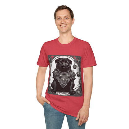 Black and White Pug RPG Short Sleeve Shirt