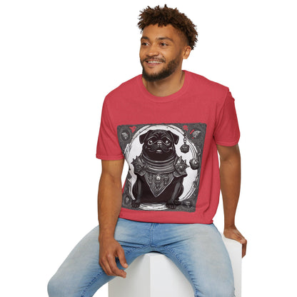 Black and White Pug RPG Short Sleeve Shirt