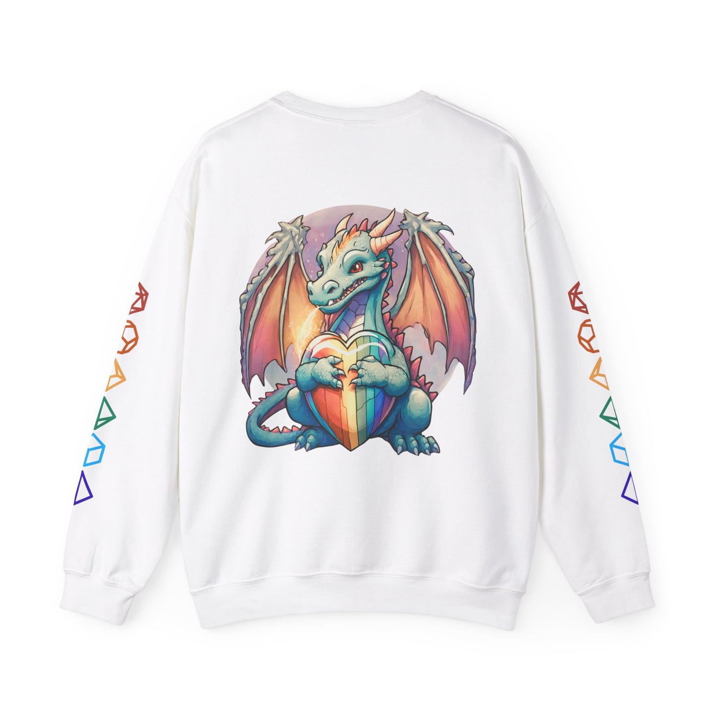 Roll For Acceptance Gay Pride Dragon Crewneck Sweatshirt