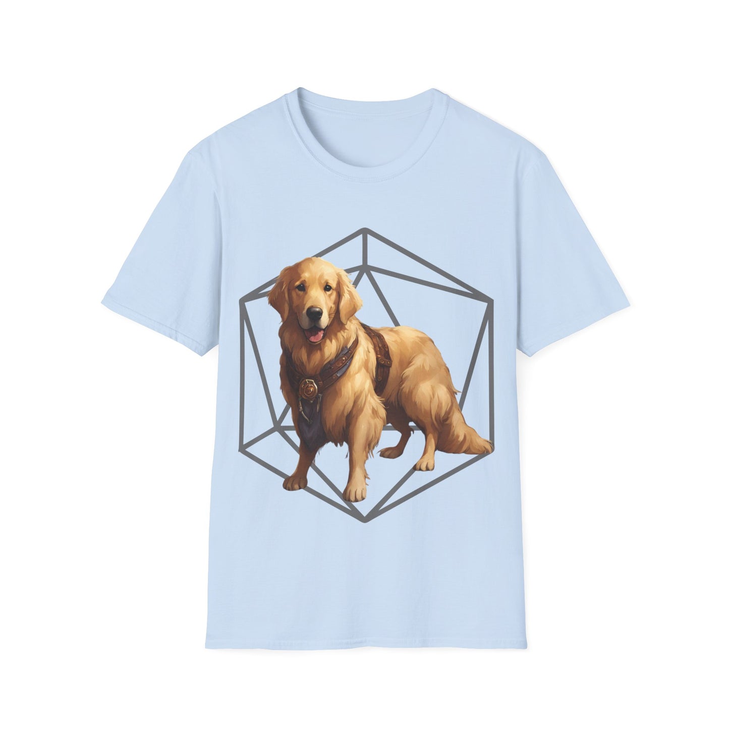 Golden Retriever Fantasy D20 Short Sleeve Shirt