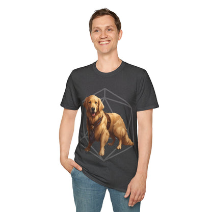 Golden Retriever Fantasy D20 Short Sleeve Shirt