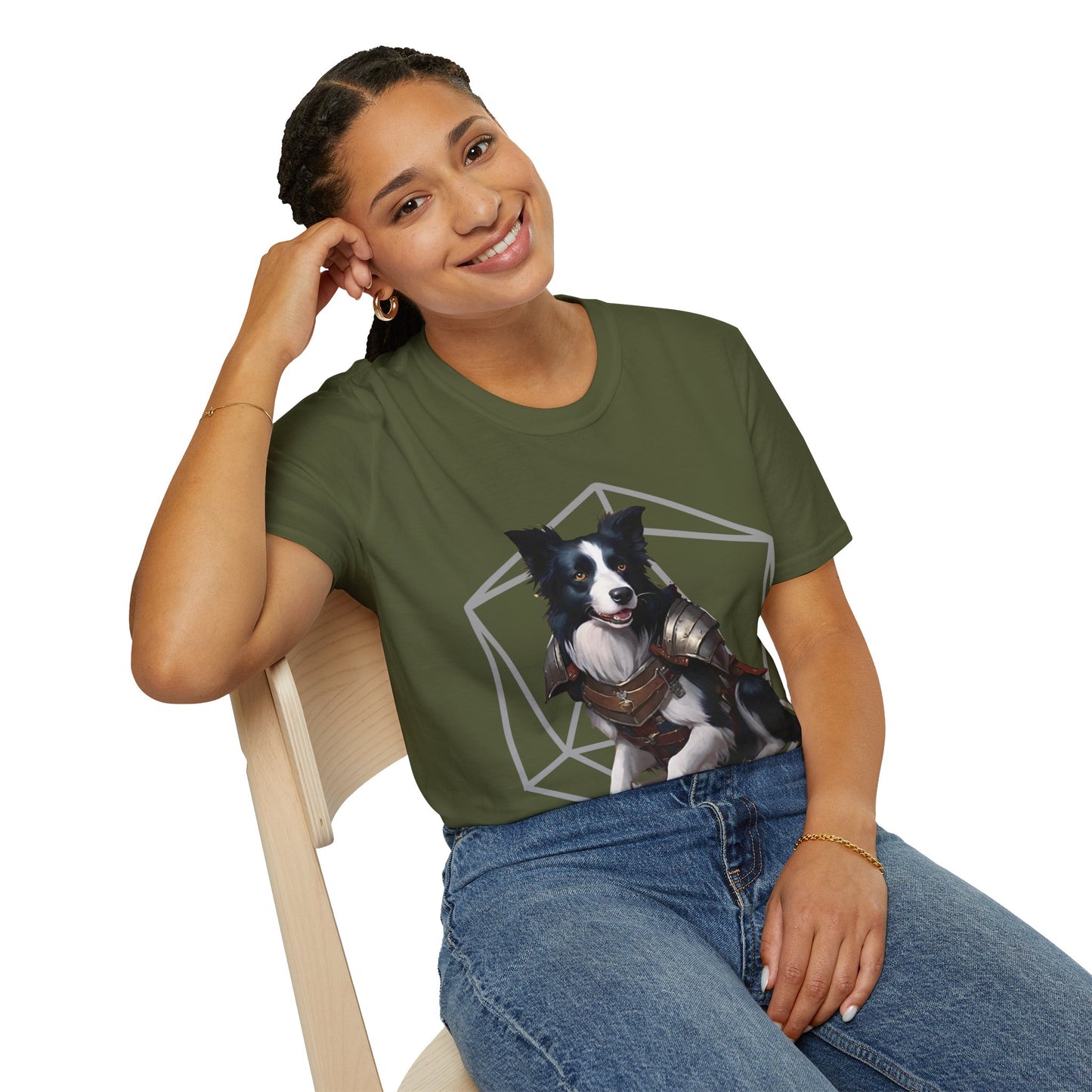 Border Collie Fantasy D20 Short Sleeve Shirt