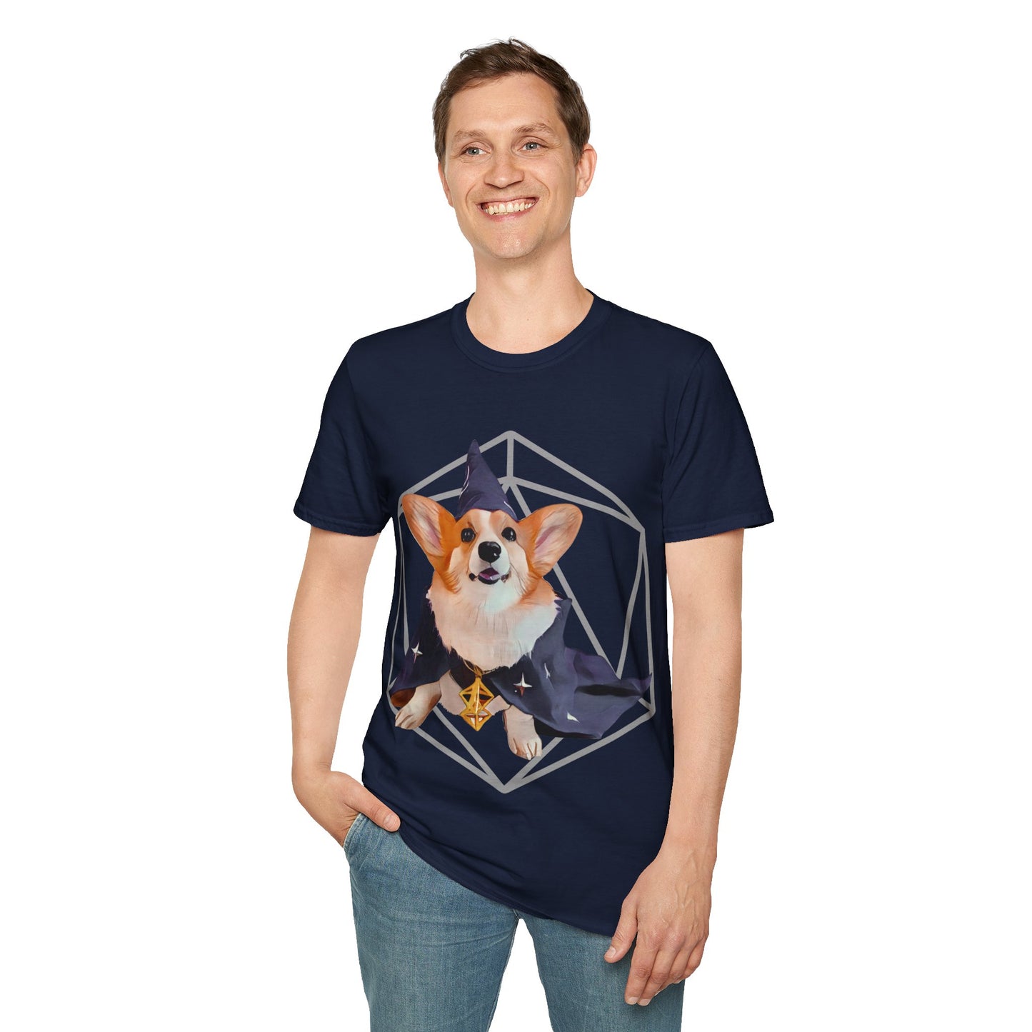 Corgi Sorcerer Fantasy Short Sleeve Shirt