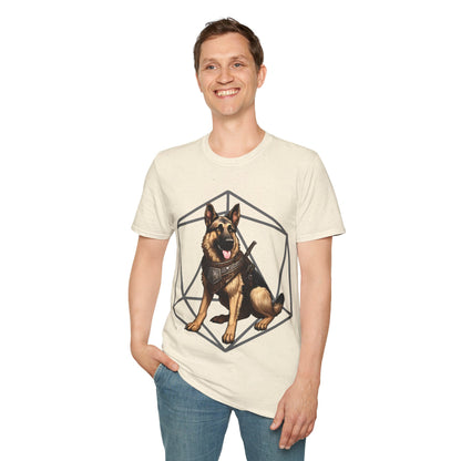 German Shepherd Fantasy D20 Short Sleeve Shirt