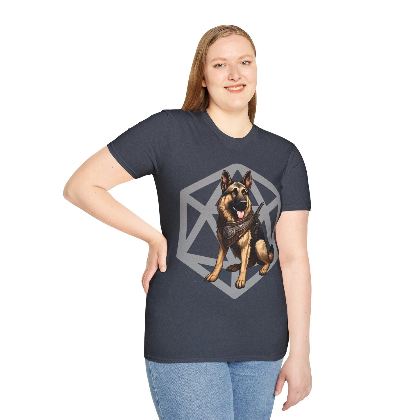 German Shepherd Fantasy D20 Short Sleeve Shirt