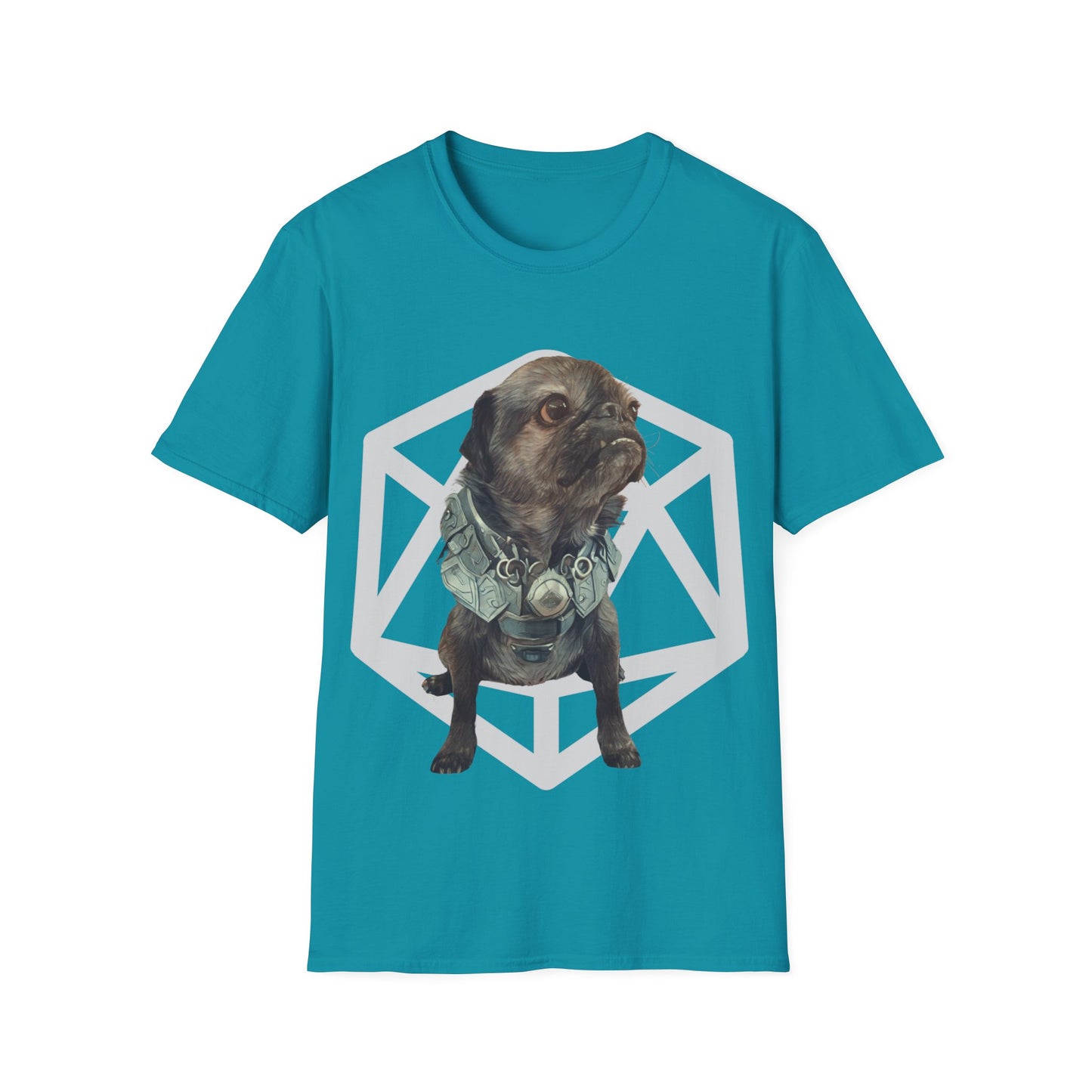 Salt and Pepper Pug Meeko Fantasy Short Sleeve Shirt