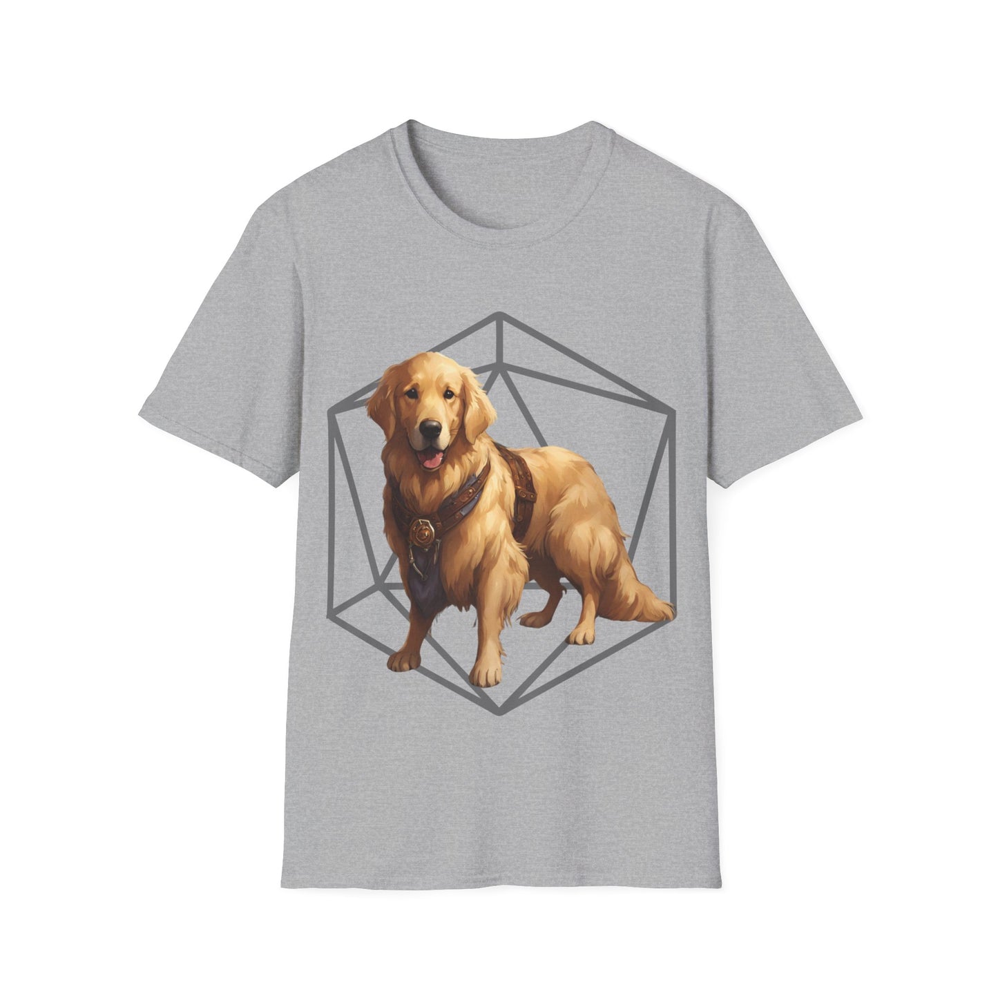 Golden Retriever Fantasy D20 Short Sleeve Shirt