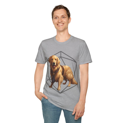 Golden Retriever Fantasy D20 Short Sleeve Shirt