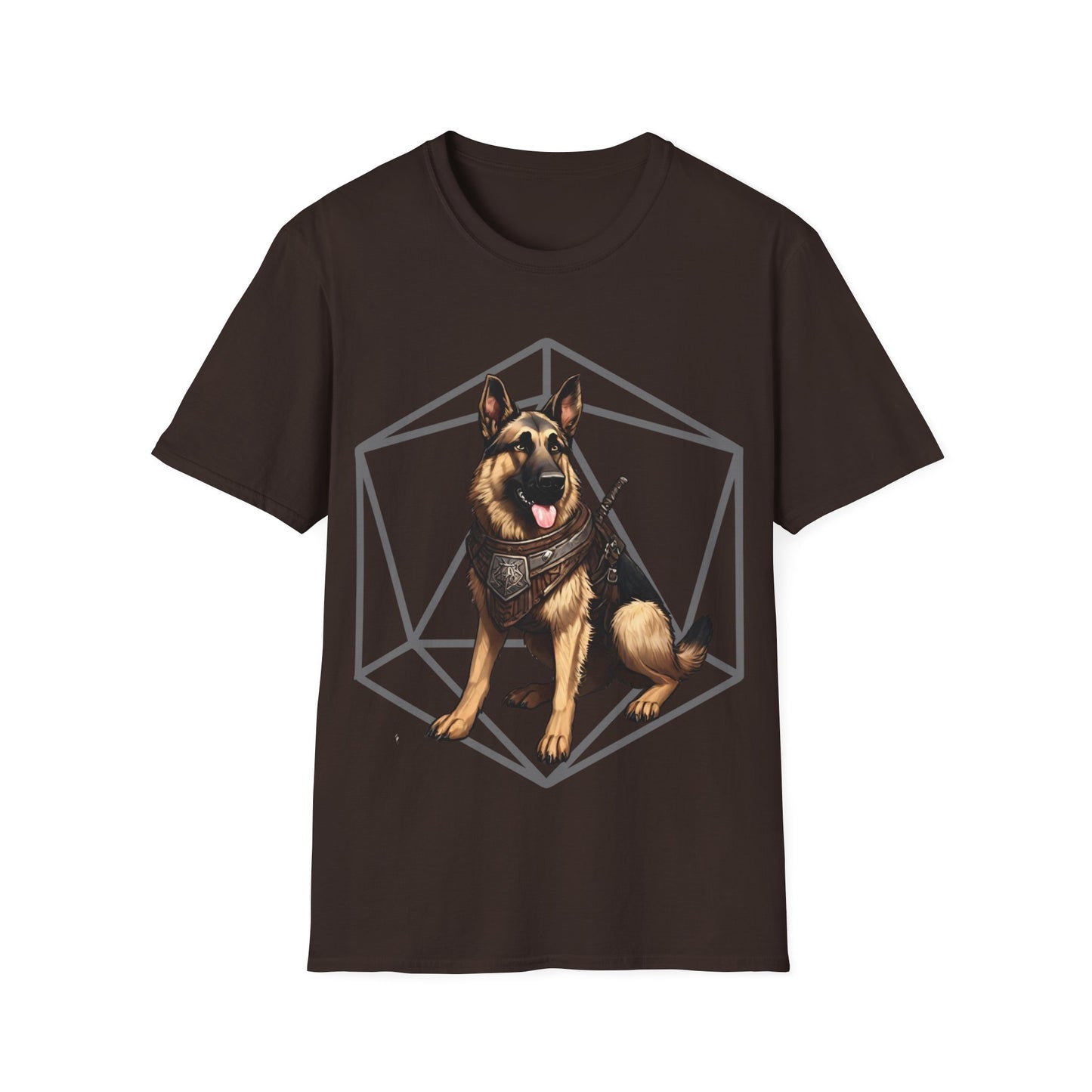 German Shepherd Fantasy D20 Short Sleeve Shirt