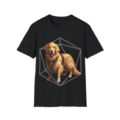 Golden Retriever Fantasy D20 Short Sleeve Shirt