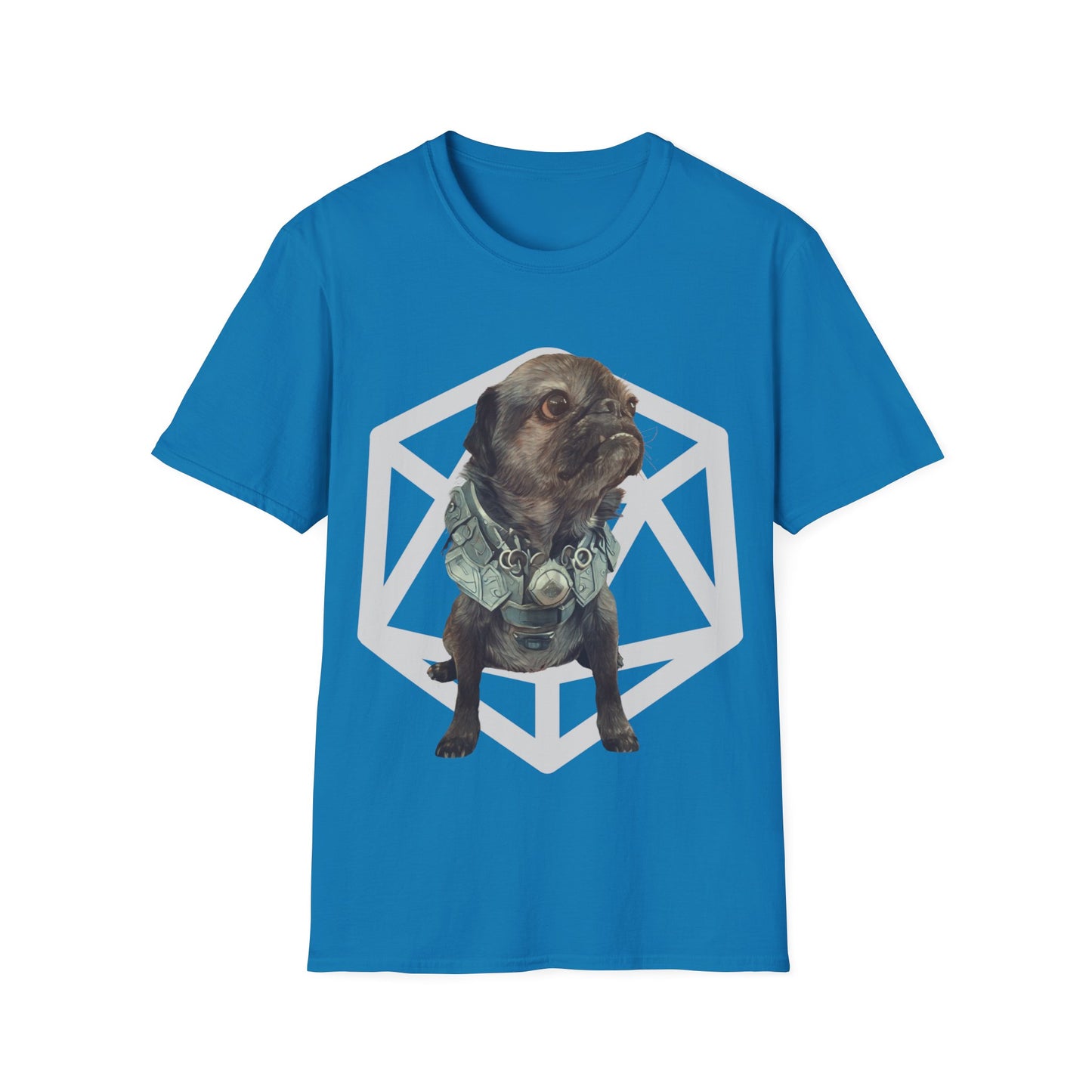 Salt and Pepper Pug Meeko Fantasy Short Sleeve Shirt