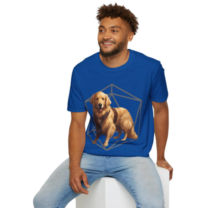 Golden Retriever Fantasy D20 Short Sleeve Shirt